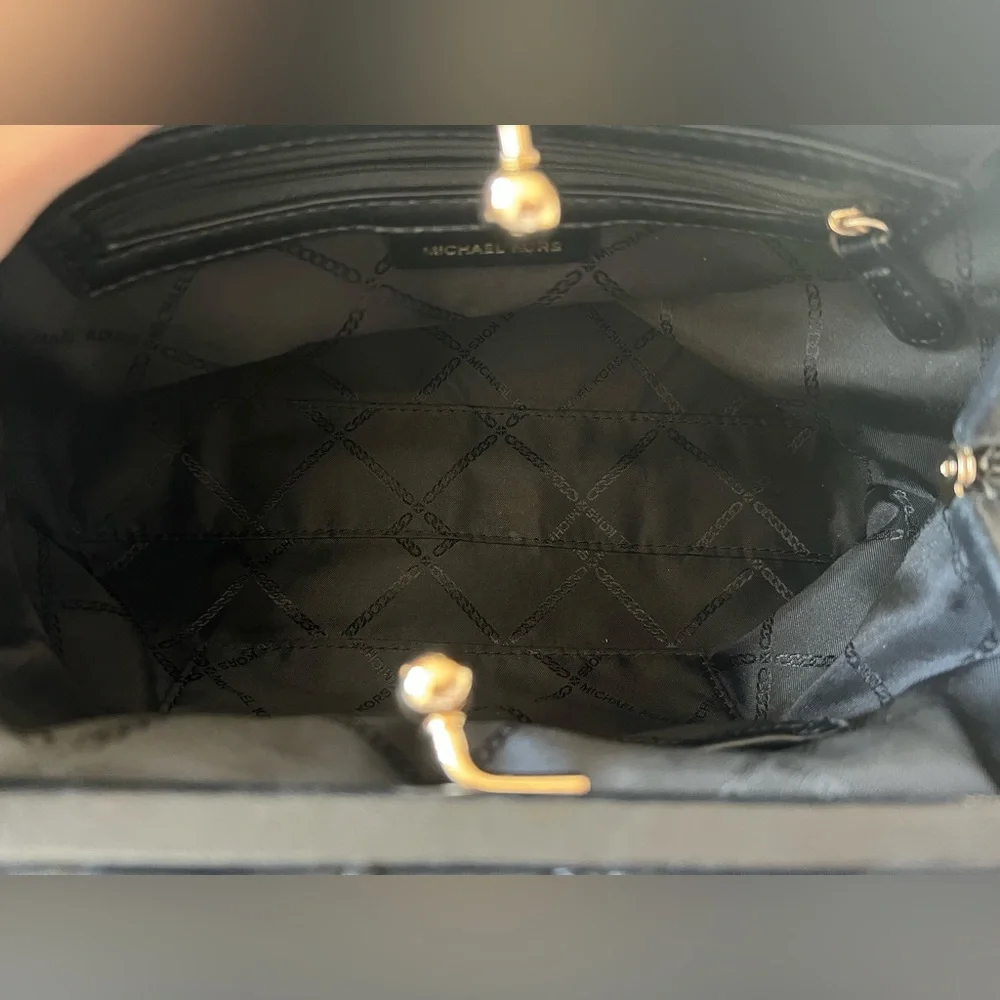 Michael Kors Logo Metal Ruched Clutch - Picture 4 of 15